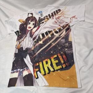 Cospa XL Graphic Tee Shirt Kongo Kancolle Kantai Collection Anime Fire Fan Merch